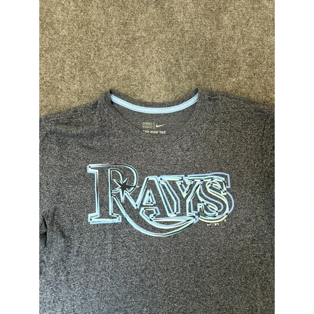 Tampa Bay Rays Nike Dri-FIT Athletic Cut TShirt Heather Blue Short SleeveSize XL